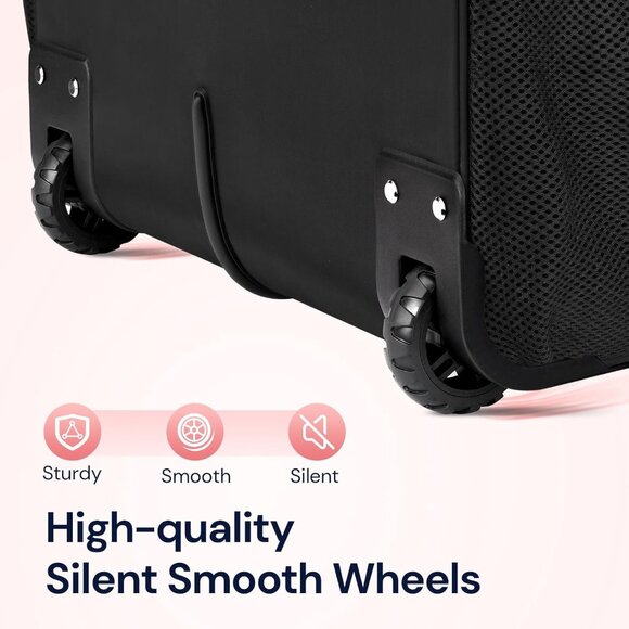 Water-Resistant 17.3 Inch Rolling Briefcase with Telescopic Handle for Women - Picture 6 of 8